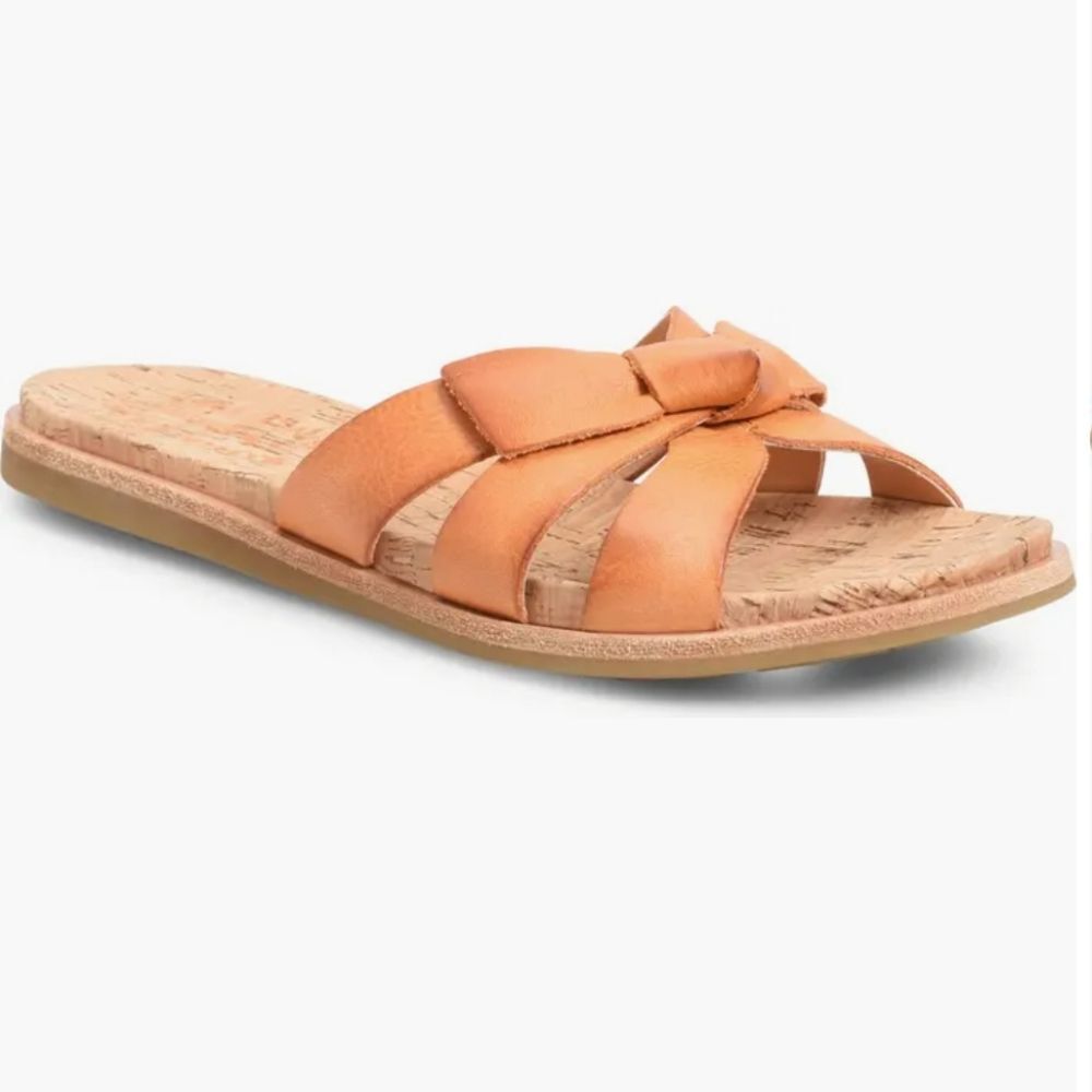 Kork Ease Brigit Slide Slide Sandals Orange Leather Size 10M NWOB